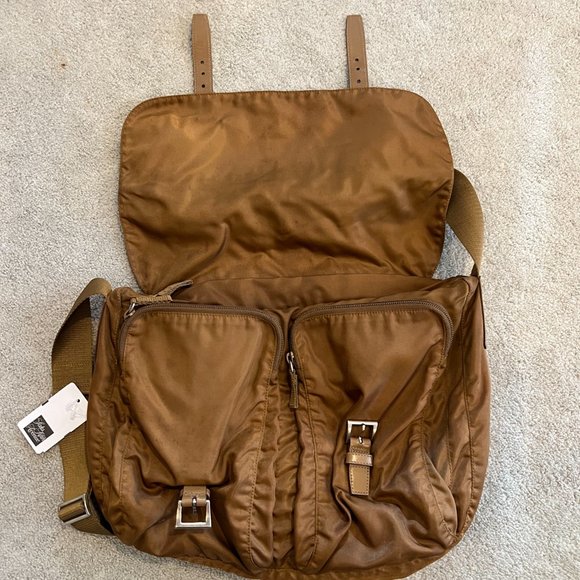 Prada Brown Nylon Vela Sport Messenger Bag - Picture 4 of 16